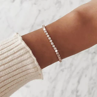 Pulseira Cravejada Strass Crystal feminina acessório de pulso para festas aniversários casamentos
