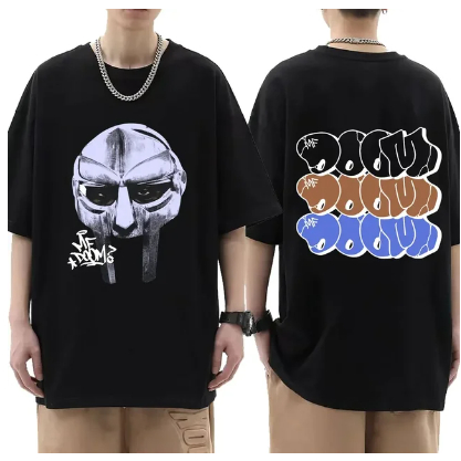 Camiseta Unissex MF Doom Streetwear Blusa Algodão Confortável Rapper