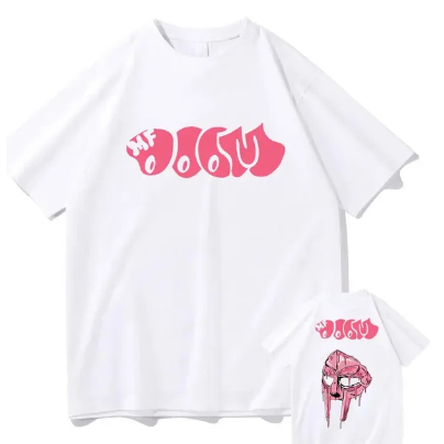 Camiseta Streetwear MF Doom T-shirt De Algodão Confortável Camiseta Streetwear MF Doom T-shirt De Algodão Confortável