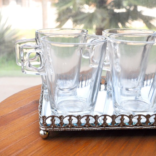 Jogo 6 Canecas Xícara Nespresso Dolce Gusto Vidro Café 80ML