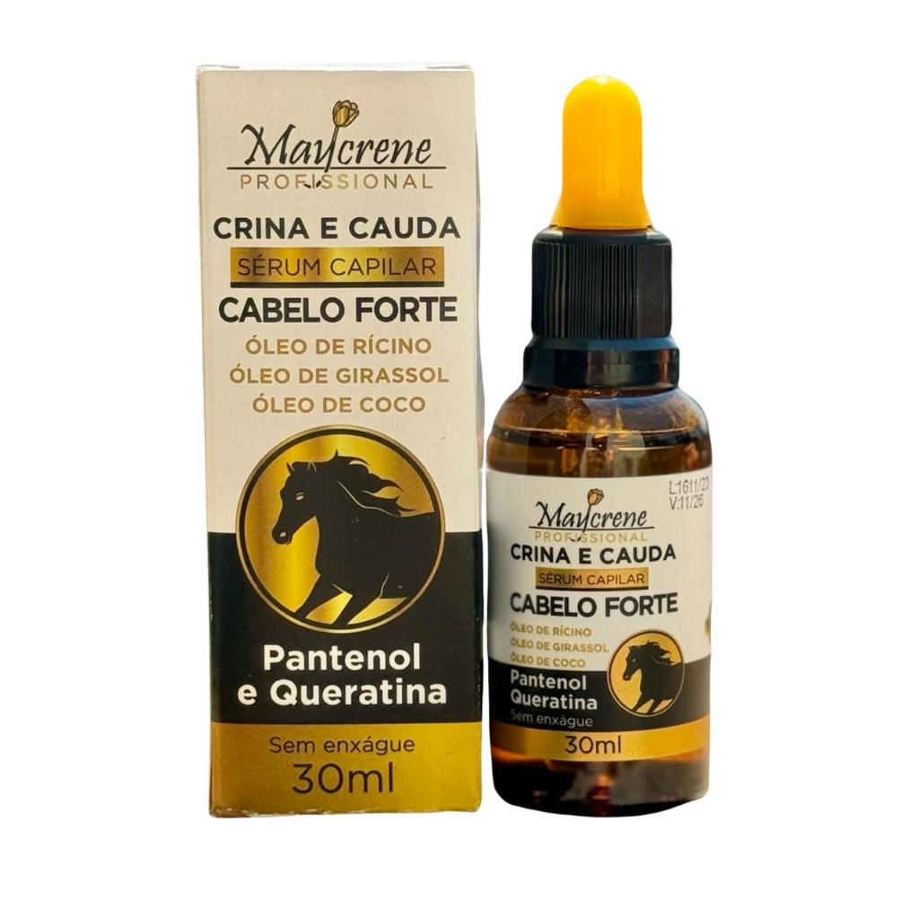 Sérum Cabelo Forte Crina e Cauda Óleo de Rícino + Girassol 30ml ...