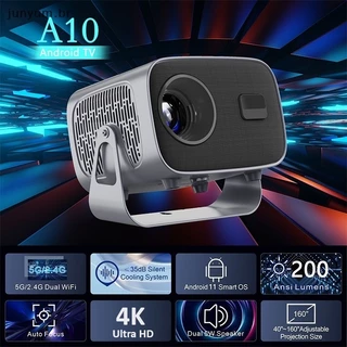 Home Projetor Android TV 4K Dual Band WIFI 6.0 Bluetooth 5.0 Cinema Portátil Escritório Sala