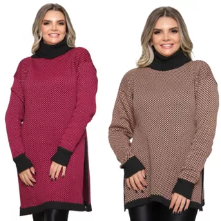 Kit 2 Poncho Feminino de Frio Tricô Plus Size Casaco Lã Elegante em Promoção na Shopee Kit 2 Poncho Feminino de Frio Tricô Plus Size Casaco Lã Elegante