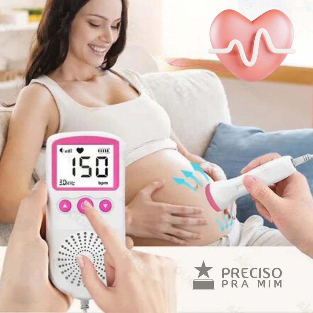 Monitor Fetal Doppler Aparelho Para Ouvir Coração Bebê