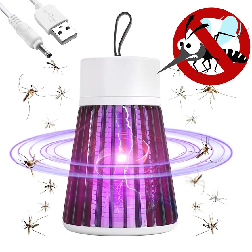 Lâmpada Elétrica Mata-Mosquitos Com Luz UV Usb Recarregável Armadilha Para Insetos