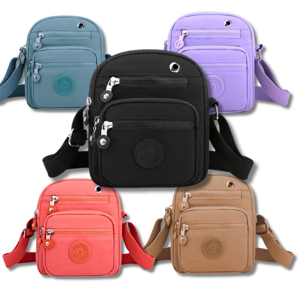 Bolsa Feminina Pequena Porta Celular Transversal Nylon Casual Escola Trabalho Faculdade Academia Cores