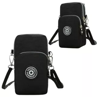 Shoulder Bag Mini Bolsa Tiracolo Pochete Necessaire Cores Transversal Masculino e Feminino Unissex