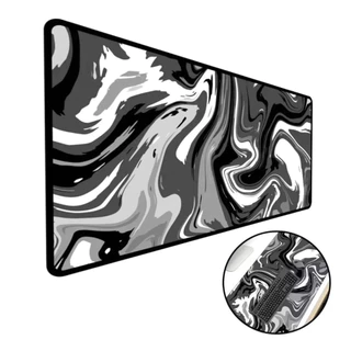 Mouse Pad Gamer Speed Extra Grande 100x50 New Preto e Branco Perfeito para Games