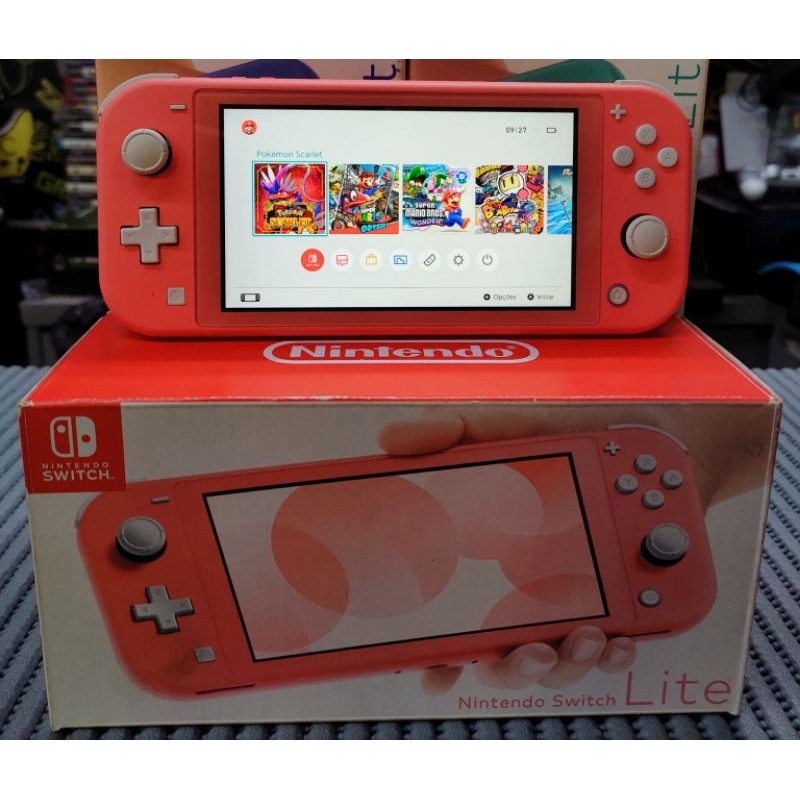 Console Nintendo Switch Lite Semi-Novo Desbloqueado Com 128gb
