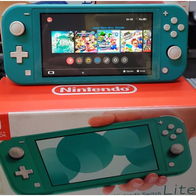 Console Nintendo Switch Lite Semi-Novo Desbloqueado Com 128gb