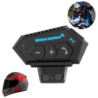 Fone De Ouvido Sem Fio Para Capacete Moto Motocicleta BT12 Bicicleta Chamada Estéreo Intercomunicador Bluetooth À Prova D'água