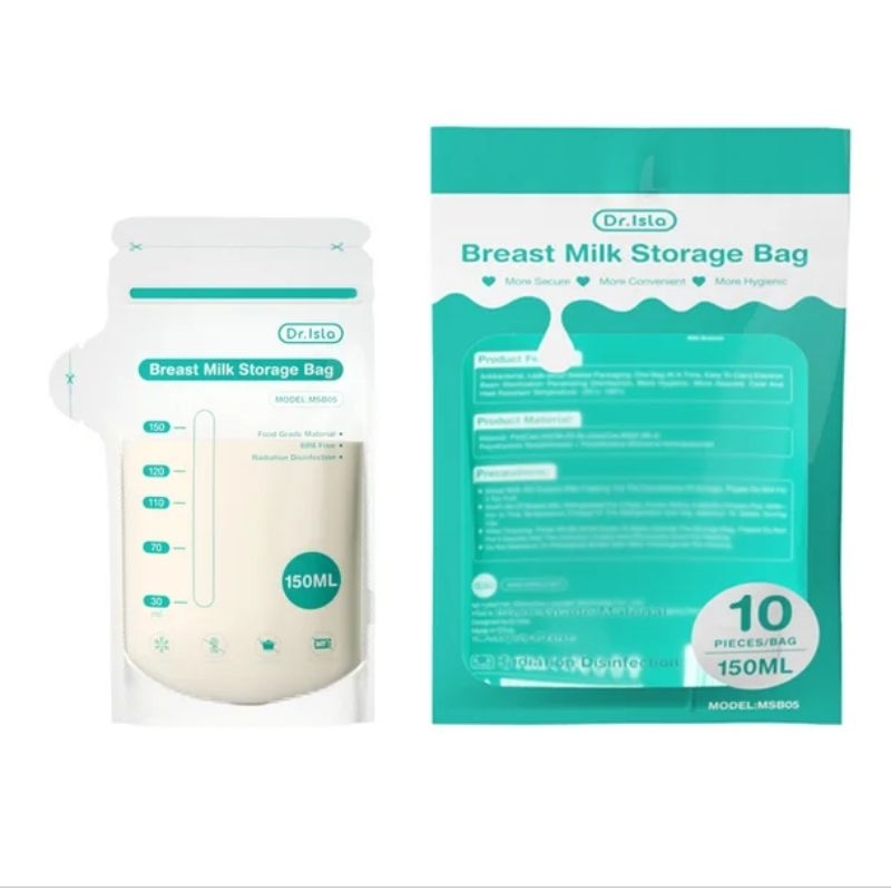Saco para armazenar/congelar leite materno Dr.isla 150ml 10pcs | Shopee ...