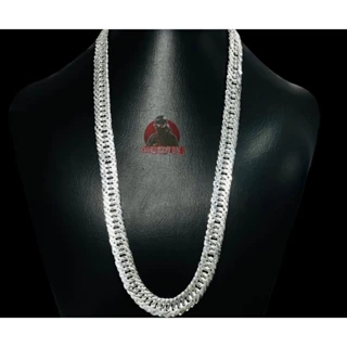 Corrente de Prata elo triplo 15mm Masculina 70cm cm prata nacional ,não fica preta