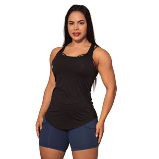 Camiseta Regata Nadador Dry Fit Feminina Corrida Academia 100% Poliamida