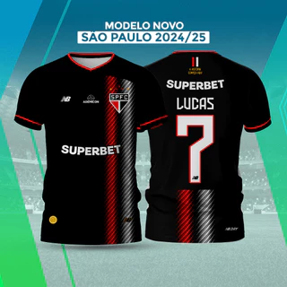 Camisa De Time Personalizada Preta Masculina , Feminina E Infantil 2024