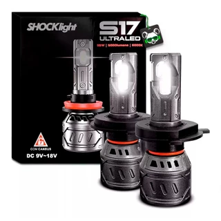 Lâmpada Shocklight Ultra Led S17 Nano Encaixe Modelo H4 5.000 Lumens 6000k 55w 12V