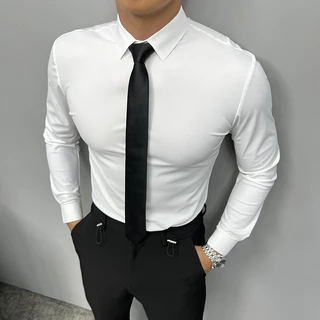 Camisa Social Masculina Manga longa Slim Fit Casual Mega Oferta