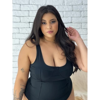 Body Maiô Feminino Plus Size Moda Praia Veste do 46 ao 52