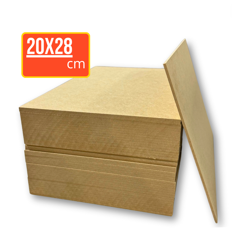 Chapa MDF 20x28 cm Placa 3mm – LOTE 20, 50, 100 Unidades – Artesanato, Sublimação, Quadro, Decoração
