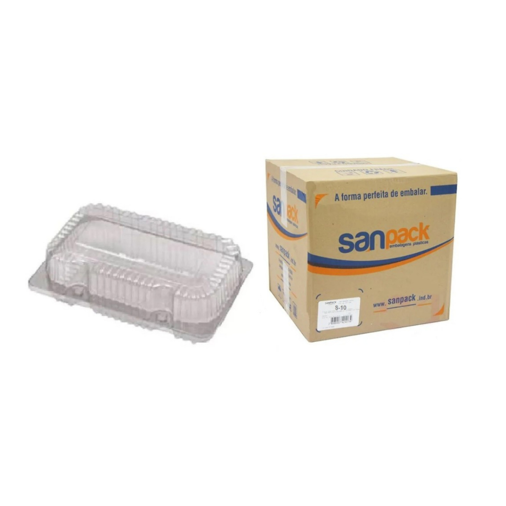 50 Embalagens Retangular com Tampa 800ml- Sanpack S10 | Shopee Brasil