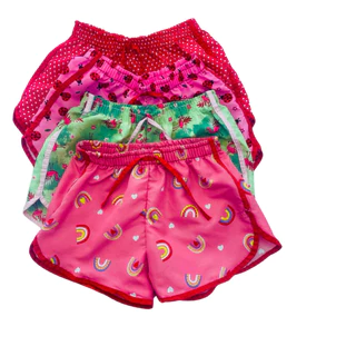 KIT 3 SHORTS shortinho com elástico infantil menina
