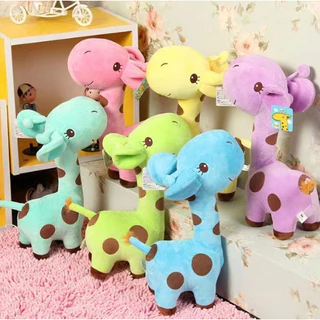 Girafa de Pelúcia Fofinha Brinquedo Bebê Cachorro Decoração Dormir Animal de Estimação Girafinha Crianças Presente Mães Pais Família Namorado Namorada Presente Natal Ursinho Filho Filha Menino Menina