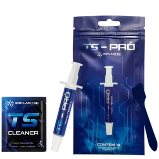 Pasta Térmica Alto Desempenho Implastec TS Pro 1g 6,2W/mk para PC / CPU / GPU / Processador / Placa de Video / Notebook / Console / Xbox / Playstation