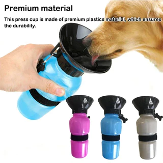 Bebedouro Portátil para Animais de Estimação 500ML Copo de Acompanhamento para Animais de Estimação ao Ar Livre Copo para Gatos e Cães Garrafa de Água para Cães