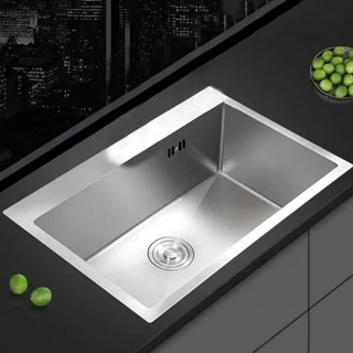 Cuba Pia Inox Preta Quadrada Gourmet Com Acessórios