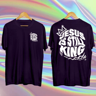 CAMISETA CRISTÃ MASCULINA JESUS STILL KING UNISSEX STREETWEAR OVERSIZED