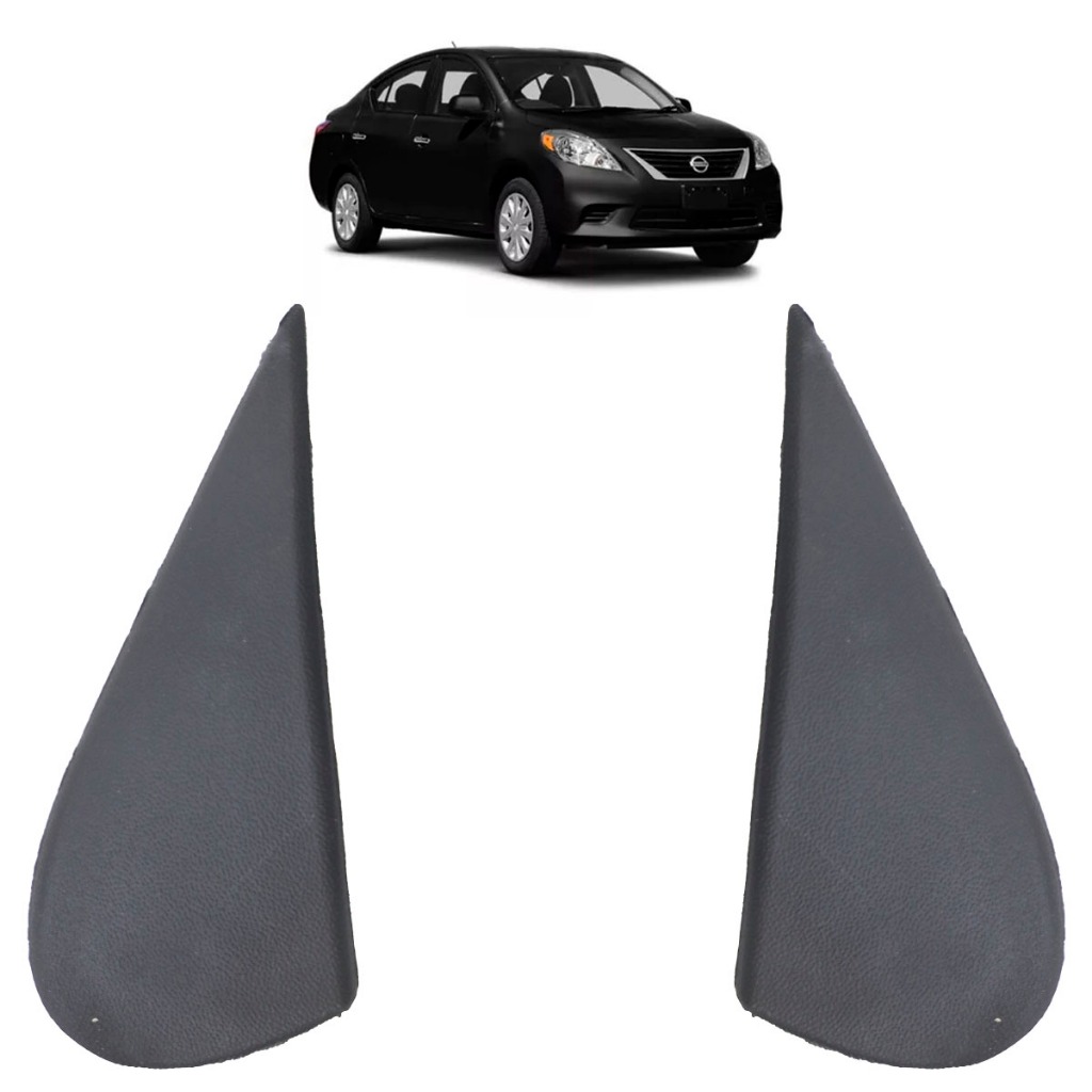 Moldura Acabamento Retrovisor Externo Versa 2011 2012 2013 2014 Preto Texturizada