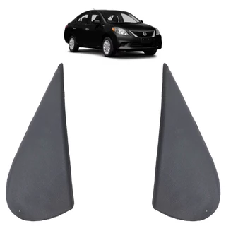 Moldura Acabamento Retrovisor Externo Versa 2011 2012 2013 2014 Preto Texturizada