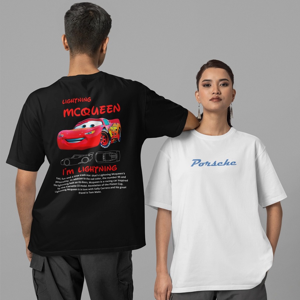 Camiseta Básica Unissex Relâmpago Mcqueen - Sally Carrera 100% algodão