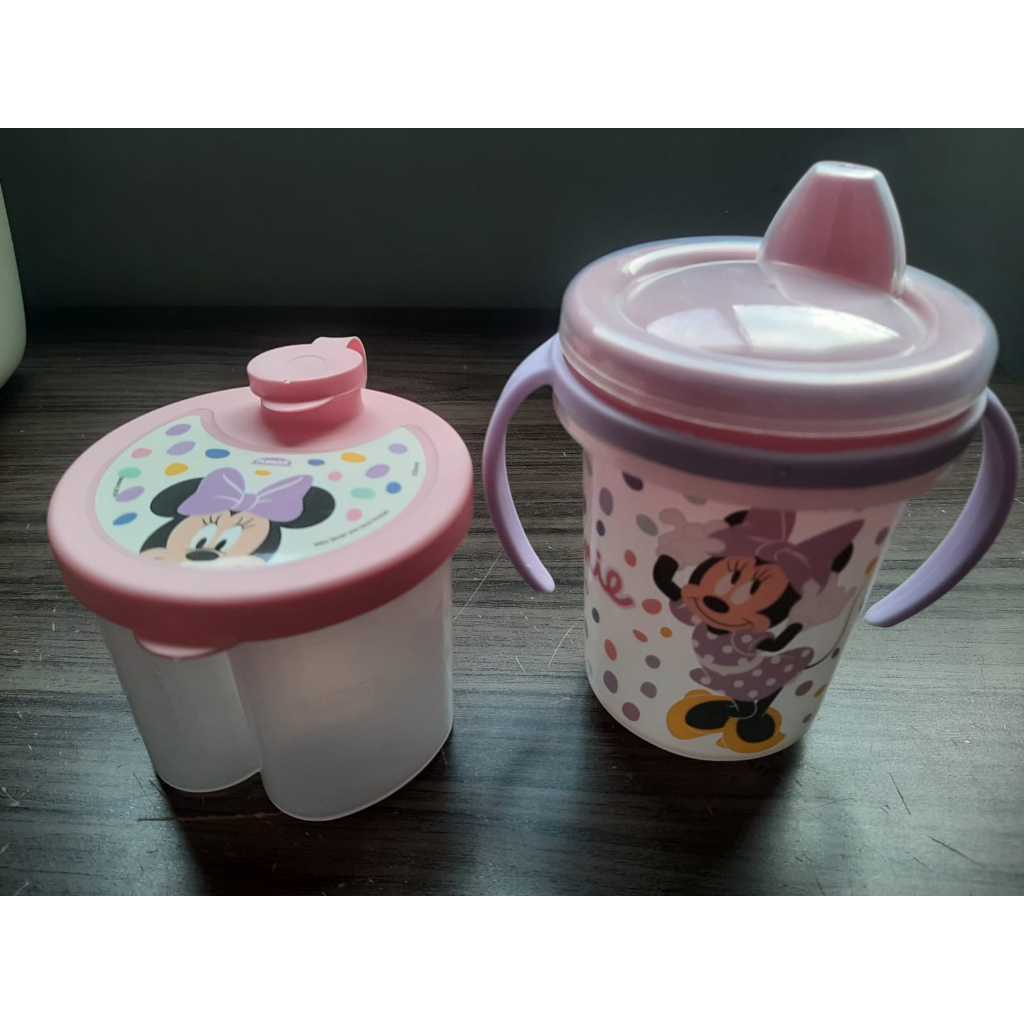 Copo de Transição Mickey e Minnie Baby ou Dosador de Leite em pó 300ml ...