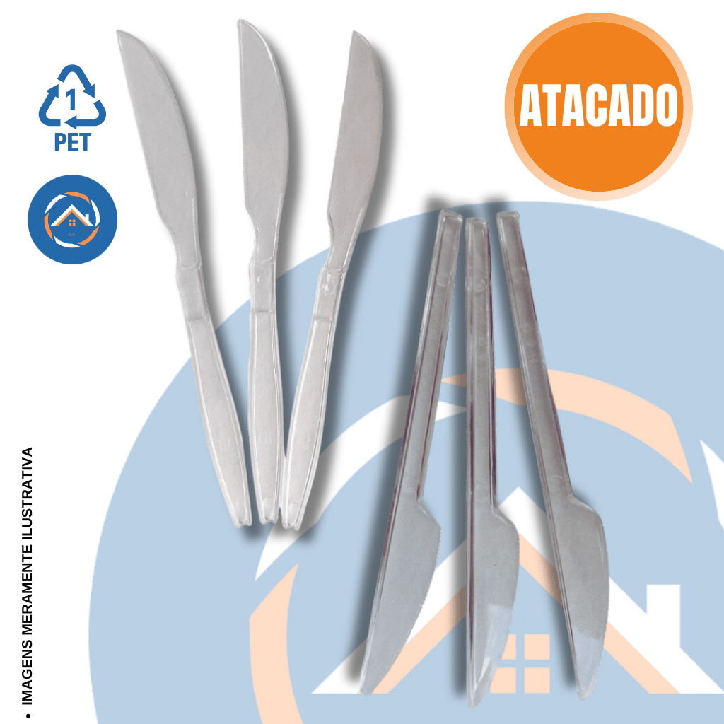 Faca Descartável Cristal ATACADO
