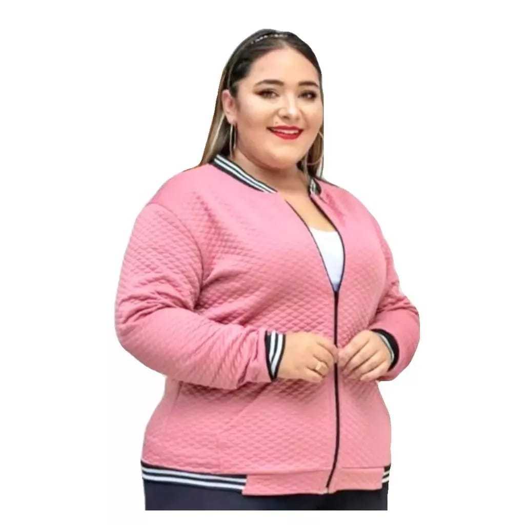 Jaqueta feminina plus 2024 size mercado livre