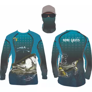 Camiseta De Pesca King Atack 05 + Bandana + Boné Promoção!!!