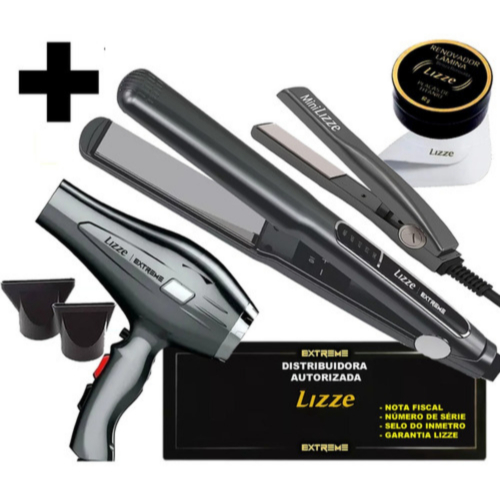 ヘアプライマリーセット Kit Prancha Chapinha Lizze Extreme 480º + Secador Extreme 2400w +