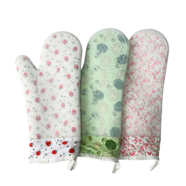 Luva Térmica De Forno E Fogão Para Cozinha Em Silicone Com Forro
