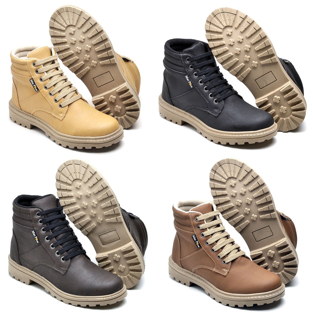 Bota Coturno Masculino Mac Point 33 ao 44 Solado Leve e Macio