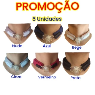 kit 5 Unidades Fixador/Fita Para Traqueostomia/Adulto/Traqueolock Lavável