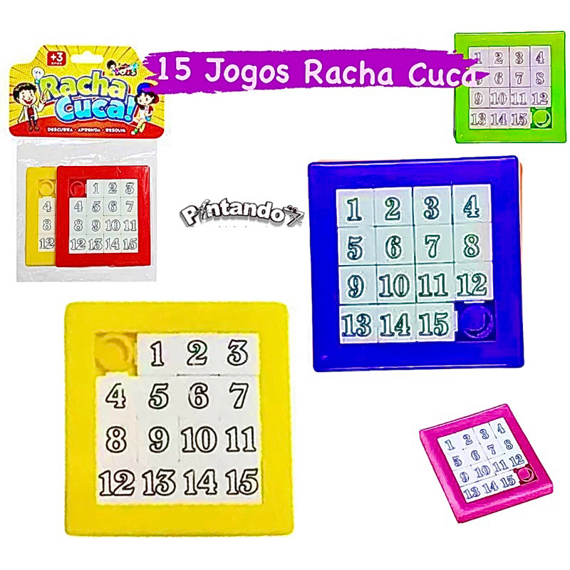 Kit 15 Jogos Racha Cuca Números Quebra Cabeça Brinquedo Divertido ...