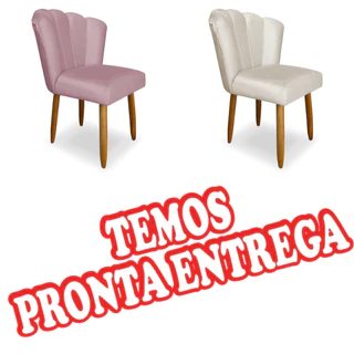 Cadeira Pétala Decorativa Pétalas De Flor Sala De Estar Recepção Decoração Design Pétalas Veludo Pés Palito