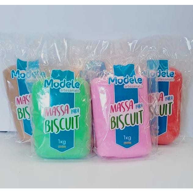 MASSA DE BISCUIT MODELE COLORIDA 1 KILO COLORIDA DECORAÇÃO/ARTESANATO/CASA/FLOR
