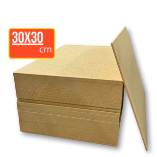 Chapa MDF 30x30 cm Placa 3mm – LOTE 5, 10, 20, 50 Unidades – Artesanato, Sublimação, Quadro, Decoração