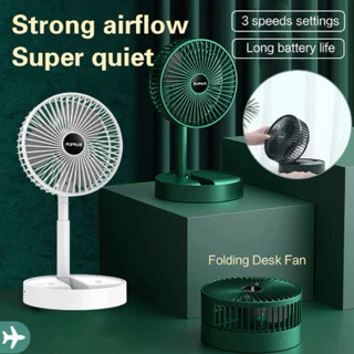 Ventilador Recarregável Silencioso Dobrável Portátil Sem Fio 7200mah Retrátil-envio imediato