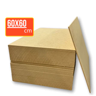 Chapa MDF 60x60 cm Placa 3mm – LOTE 02, 10, 25 Unidades – Artesanato, Sublimação, Quadro, Decoração