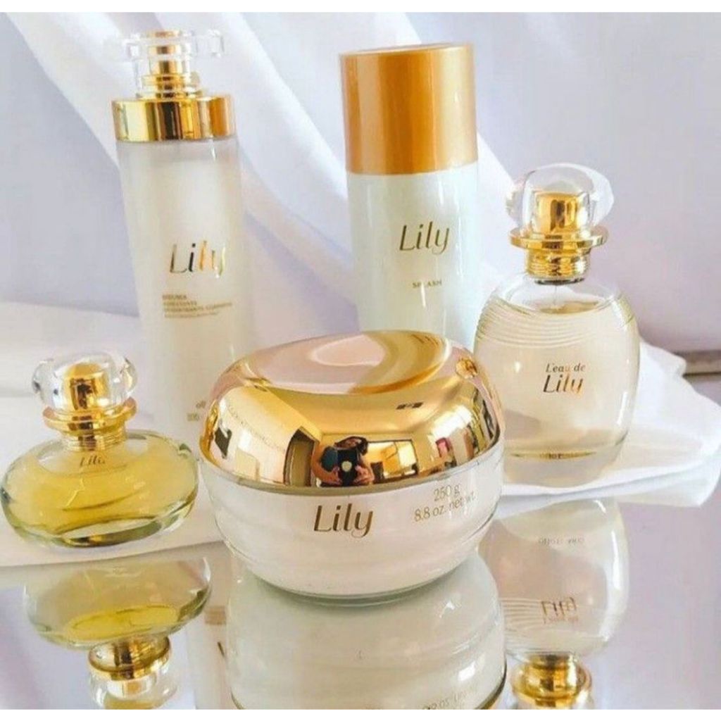 KIT lili creme perfume acetinado corpo e mãos hidratante lily lulli