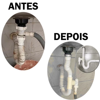 Adaptador Saída Agua 2 EM 1 C/ Sifão Para válvula Americana, Tanque, Lavatorio + Espigao p/ maquina lavar roupa ou maquina lavar louça