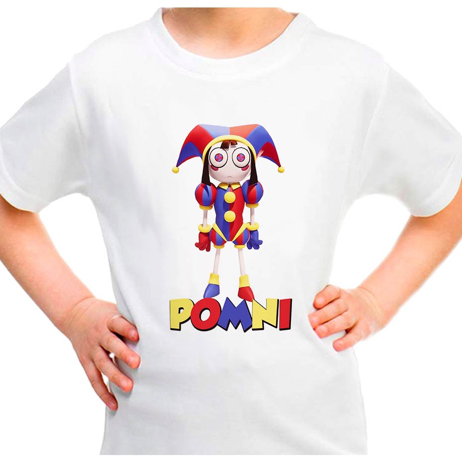 Camiseta Pomni Digital Circus personalizada Personalizamos também com nome  da criança | Shopee Brasil